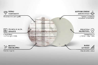 Glasplaat voor grafkaars Oude houten planken