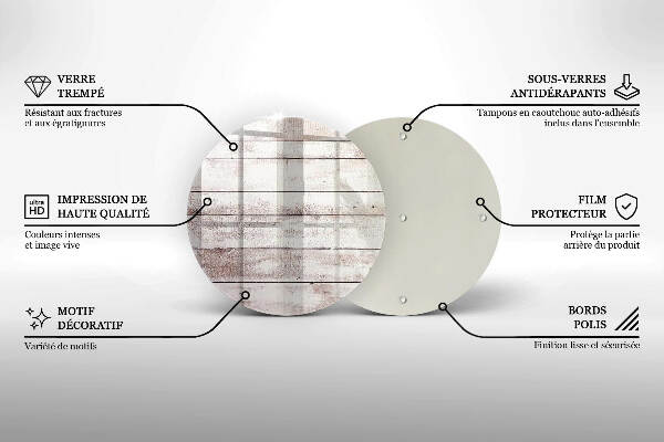 Glasplaat voor grafkaars Oude houten planken