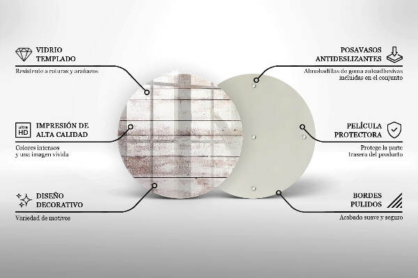 Glasplaat voor grafkaars Oude houten planken