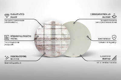 Glasplaat voor grafkaars Oude houten planken