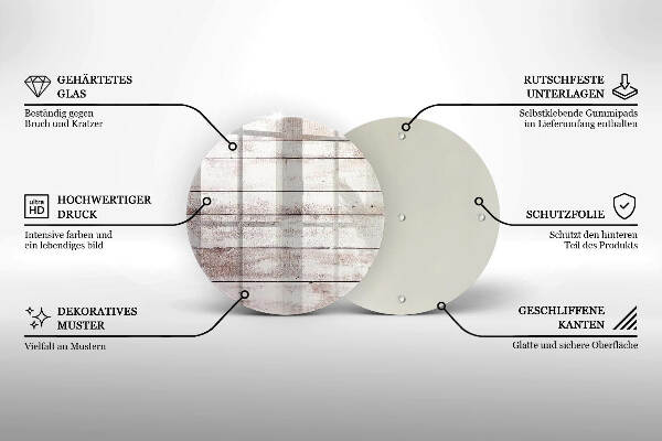 Glasplaat voor grafkaars Oude houten planken