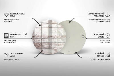 Glasplaat voor grafkaars Oude houten planken