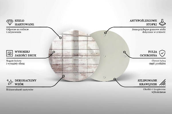 Glasplaat voor grafkaars Oude houten planken