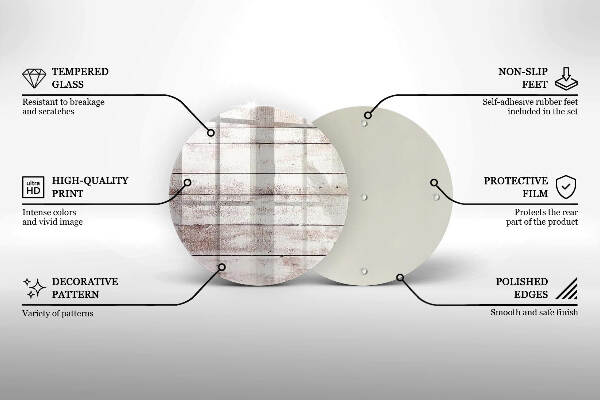 Glasplaat voor grafkaars Oude houten planken