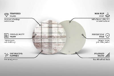 Glasplaat voor grafkaars Oude houten planken