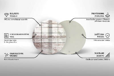 Glasplaat voor grafkaars Oude houten planken