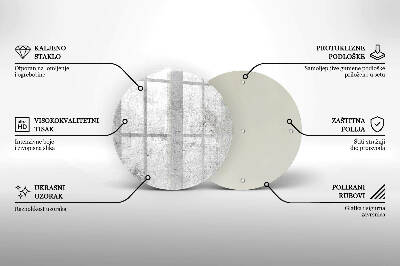 Grafkaars onderzetter Betonstructuur