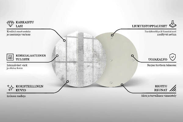 Grafkaars onderzetter Betonstructuur