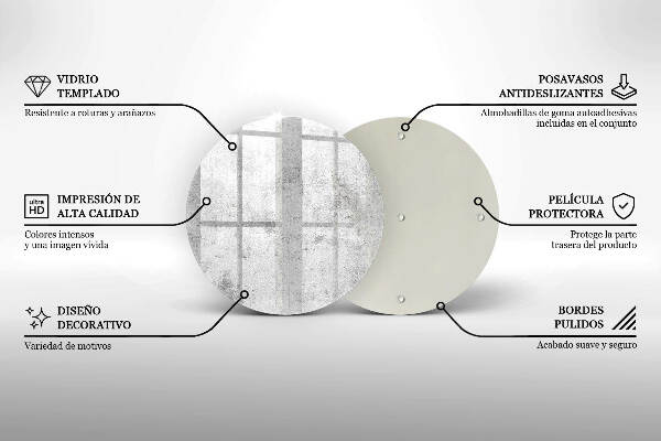 Grafkaars onderzetter Betonstructuur