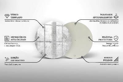 Grafkaars onderzetter Betonstructuur
