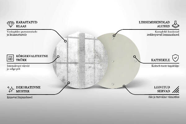 Grafkaars onderzetter Betonstructuur