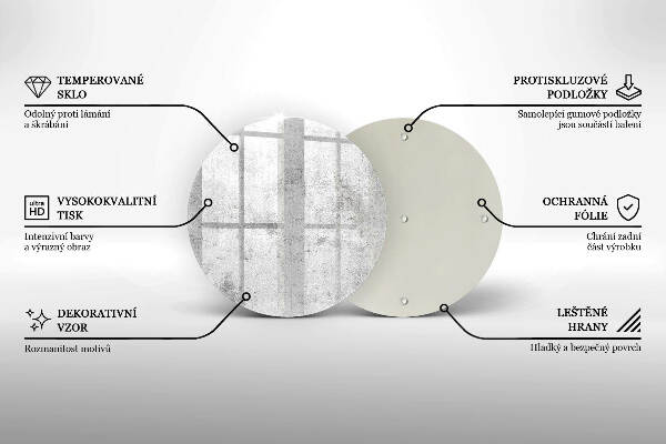 Grafkaars onderzetter Betonstructuur