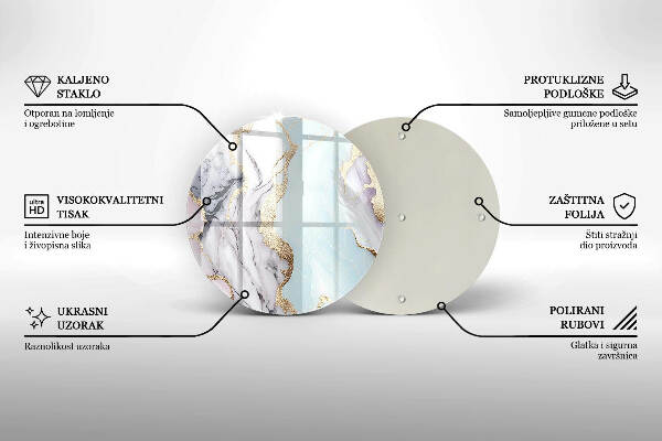 Grafkaars onderzetter Pastel marmer