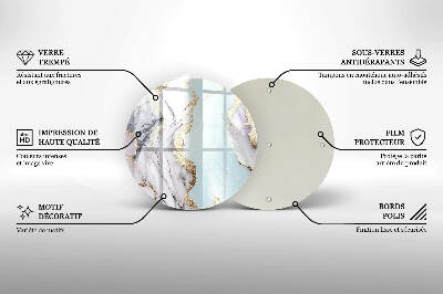 Grafkaars onderzetter Pastel marmer