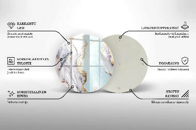 Grafkaars onderzetter Pastel marmer