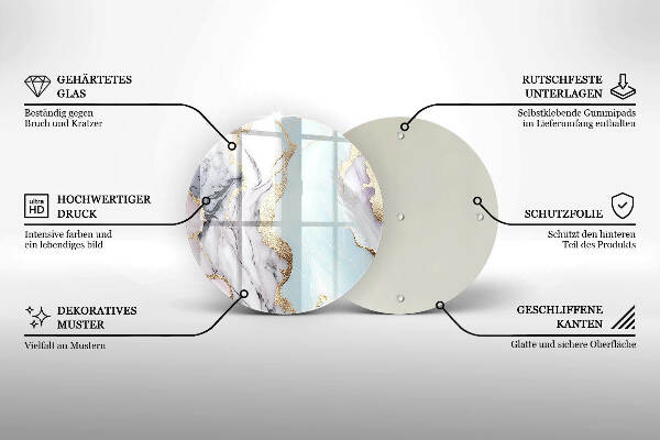 Grafkaars onderzetter Pastel marmer