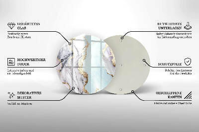 Grafkaars onderzetter Pastel marmer