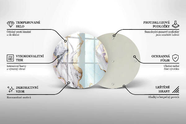 Grafkaars onderzetter Pastel marmer