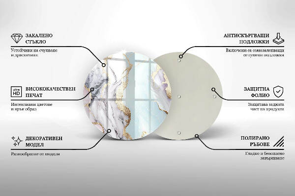 Grafkaars onderzetter Pastel marmer