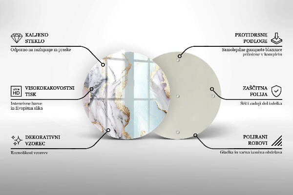 Grafkaars onderzetter Pastel marmer