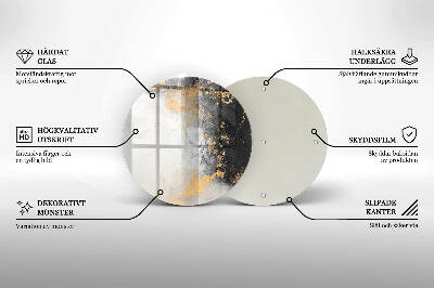 Grafkaars onderzetter Abstractie met goud