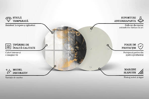 Grafkaars onderzetter Abstractie met goud