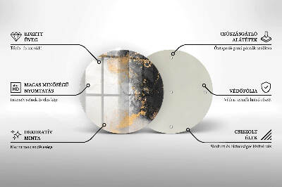 Grafkaars onderzetter Abstractie met goud