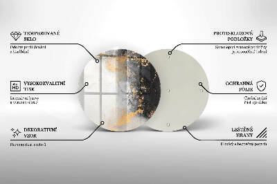 Grafkaars onderzetter Abstractie met goud