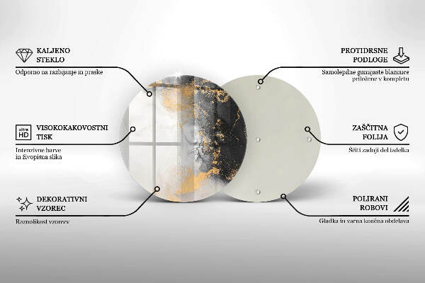 Grafkaars onderzetter Abstractie met goud
