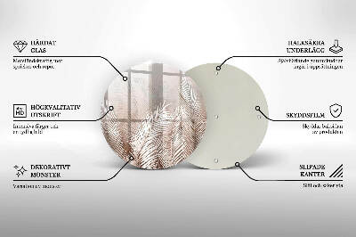 Grafkaars onderzetter Boho-bladeren en -vegetatie