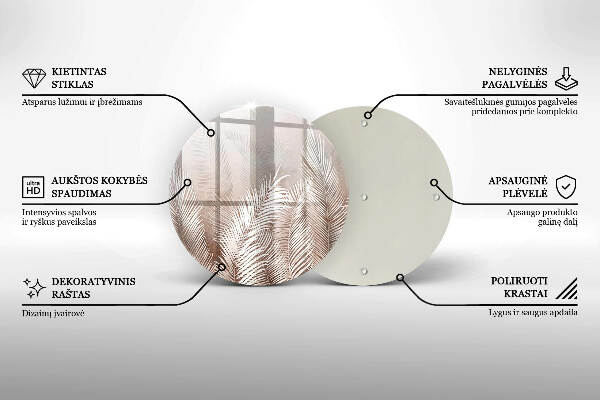 Grafkaars onderzetter Boho-bladeren en -vegetatie