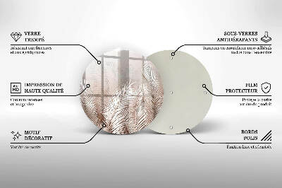 Grafkaars onderzetter Boho-bladeren en -vegetatie