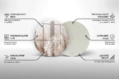Grafkaars onderzetter Boho-bladeren en -vegetatie