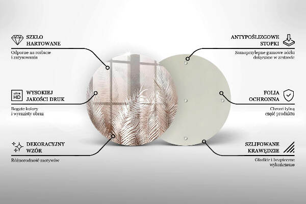 Grafkaars onderzetter Boho-bladeren en -vegetatie