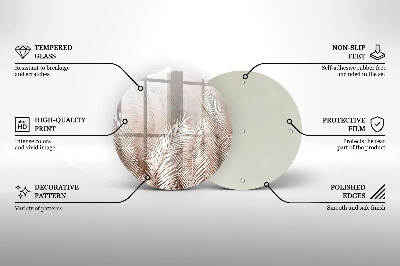 Grafkaars onderzetter Boho-bladeren en -vegetatie
