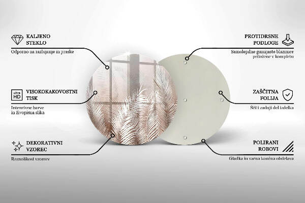 Grafkaars onderzetter Boho-bladeren en -vegetatie