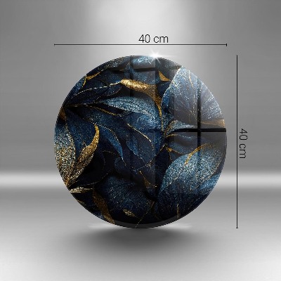 Grafkaars onderzetter Decoratieve bladeren met goud