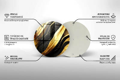 Glasplaat voor grafkaars Elegante abstractie