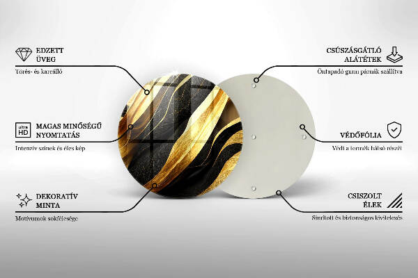 Glasplaat voor grafkaars Elegante abstractie