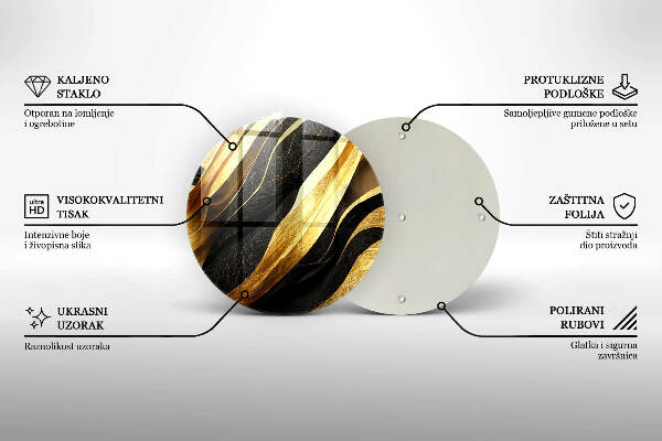 Glasplaat voor grafkaars Elegante abstractie
