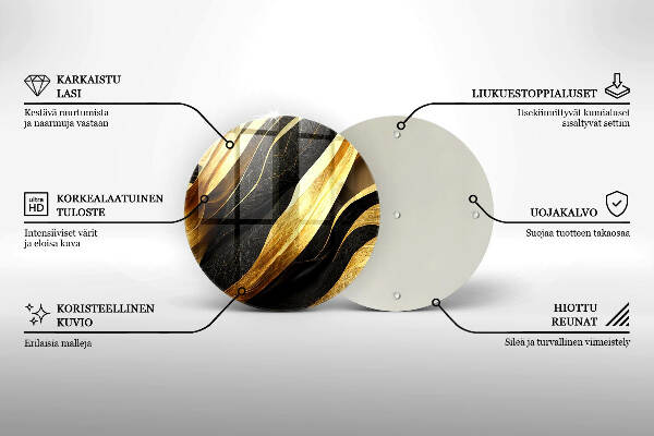 Glasplaat voor grafkaars Elegante abstractie