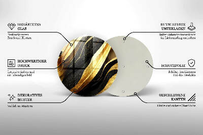 Glasplaat voor grafkaars Elegante abstractie