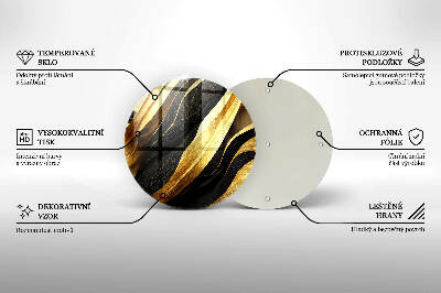 Glasplaat voor grafkaars Elegante abstractie