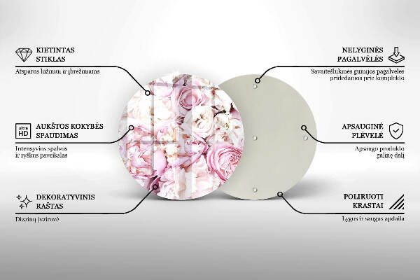 Grafkaars onderzetter Boeket pioenrozen