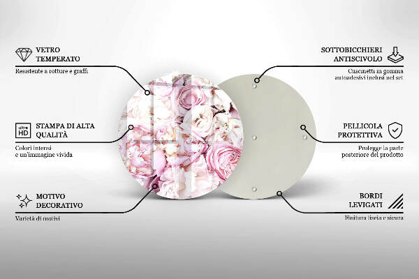 Grafkaars onderzetter Boeket pioenrozen