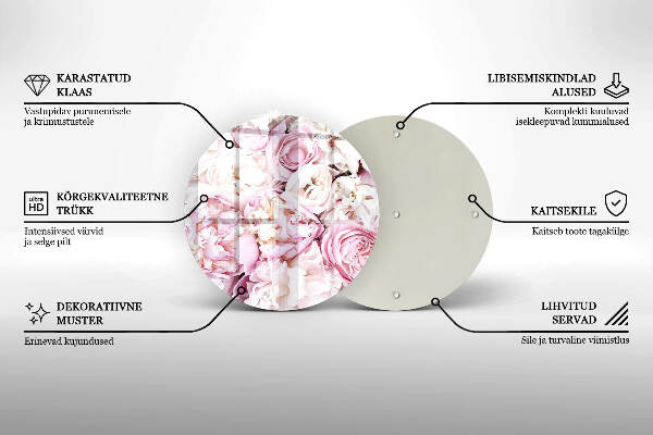 Grafkaars onderzetter Boeket pioenrozen