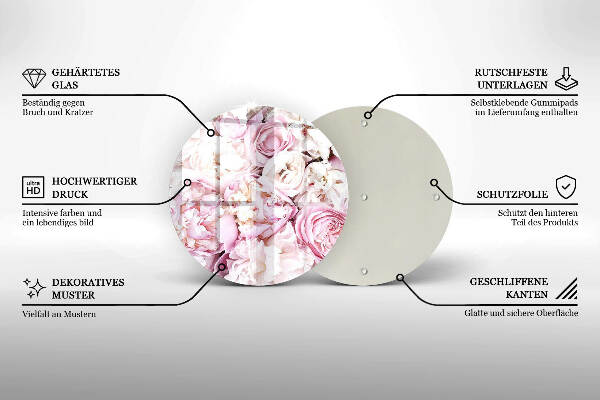 Grafkaars onderzetter Boeket pioenrozen