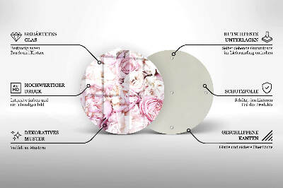 Grafkaars onderzetter Boeket pioenrozen