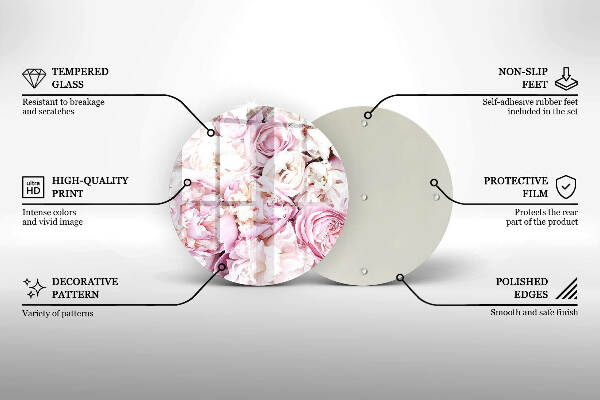 Grafkaars onderzetter Boeket pioenrozen