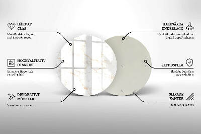 Grafkaars onderzetter Elegante marmeren steen